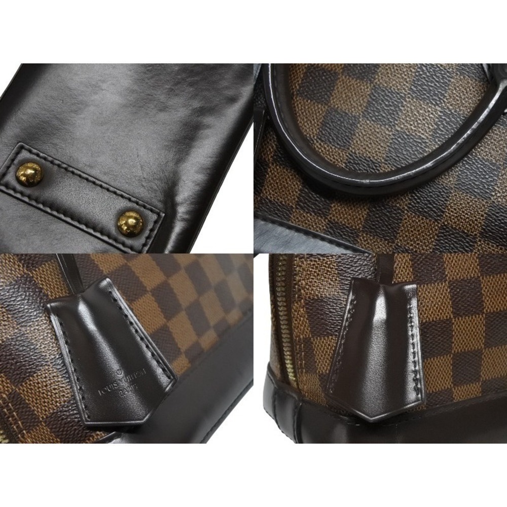 Louis Vuitton Brown Damier Bag Shoulder Ebene Handbag Alma Leather - Picture 7 of 9